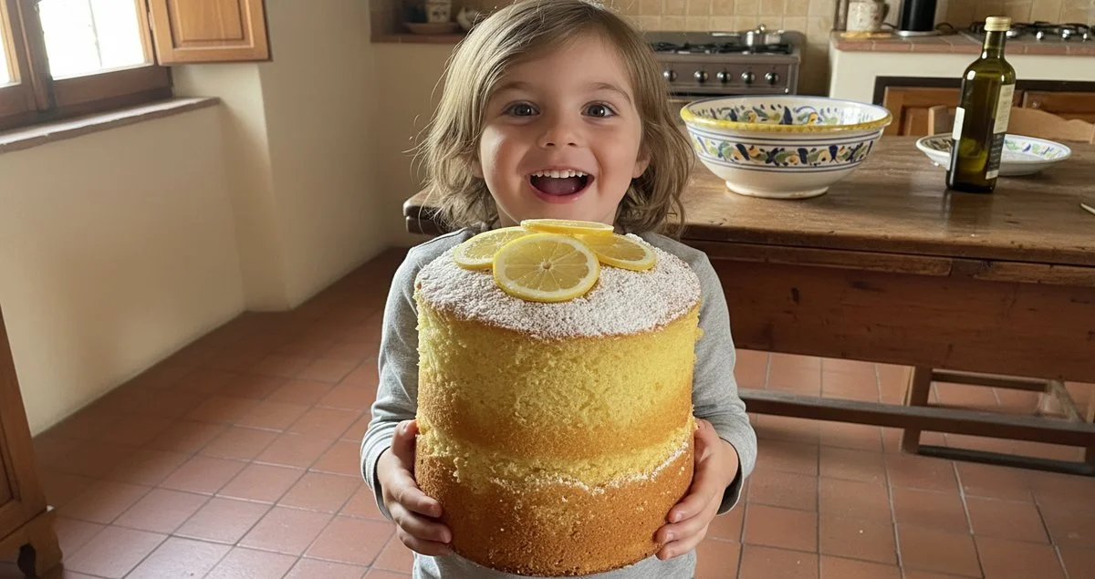 Torta al limone senza burro soffice alta e deliziosa che piace a tutti i bambini